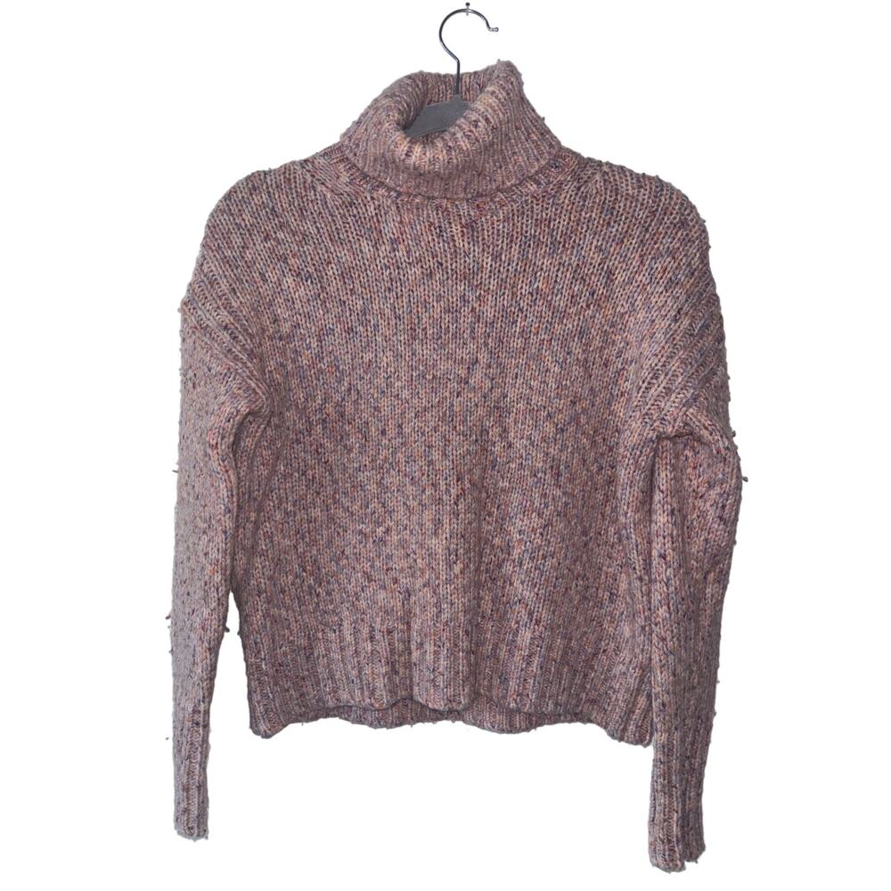J Crew Multi-Colored Turtleneck Sweater